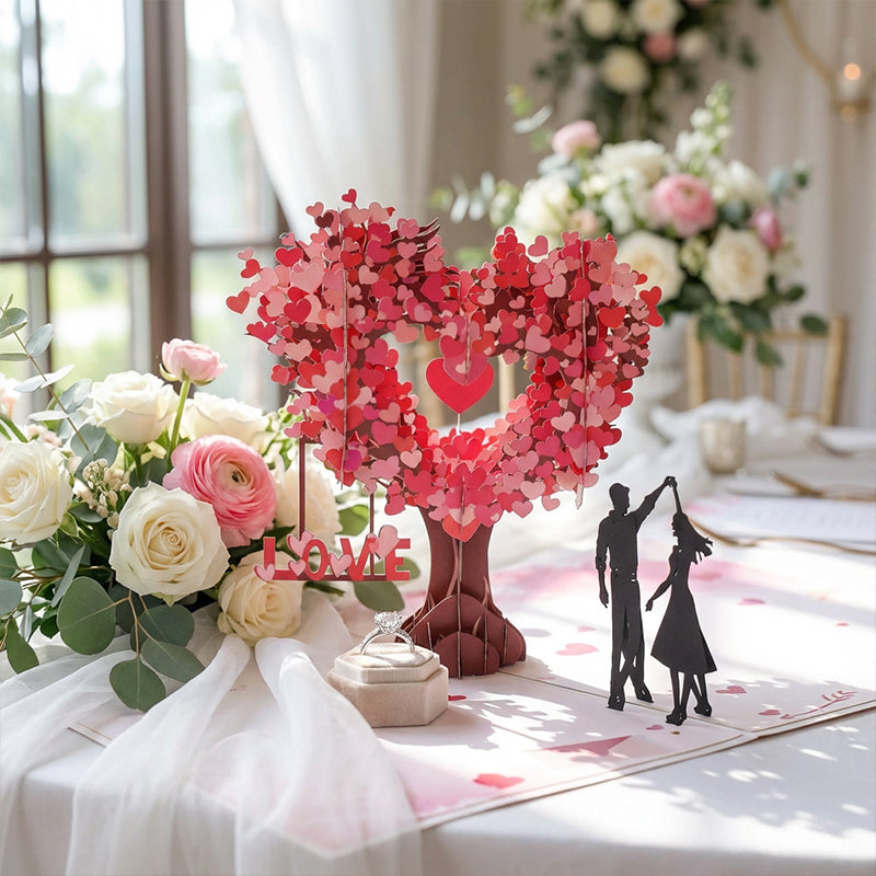 Forever-Blooming 3D Flower Pop-Up Card– Personalized Love Message & Everlasting Bloom