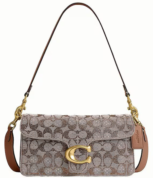 Crystal Signature Jacquard Tabby 26 Shoulder Bag