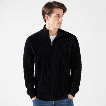 Cable Knit Half-Zip Sweater