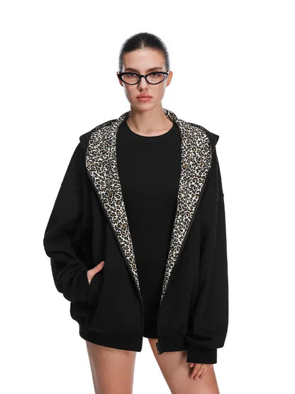 FDR Leopard Zip Hoodie
