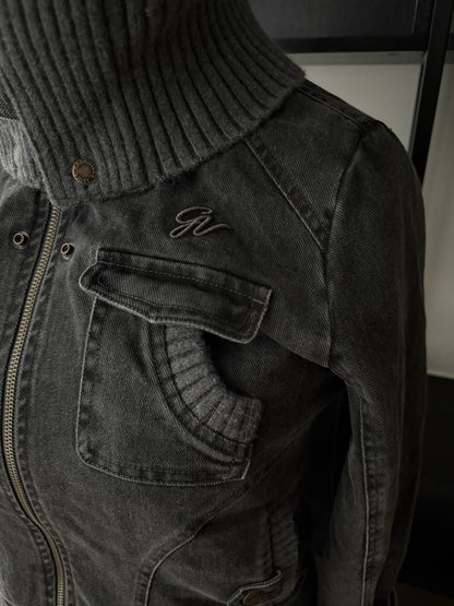 2000s Ribbed collar cargo jacket