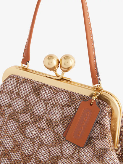 Kisslock Frame Bag 16 In Crystal Signature Jacquard