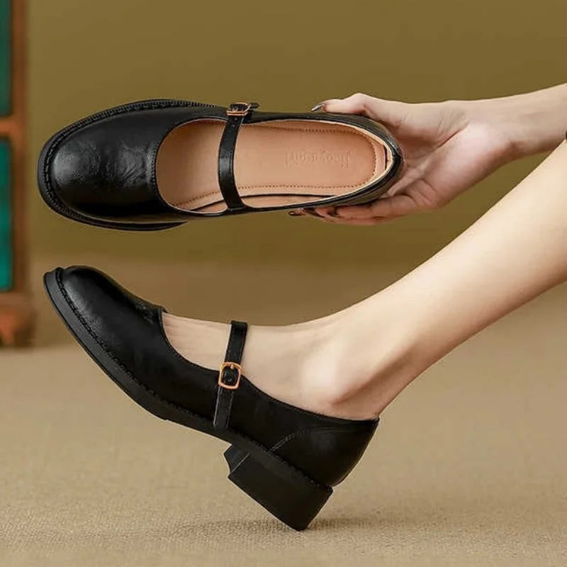 Classic Comfort Mary Janes Made From Leather