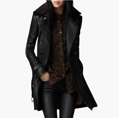 Clara | Leather Trench Coat