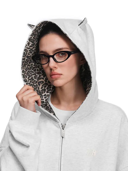 FDR Leopard Zip Hoodie