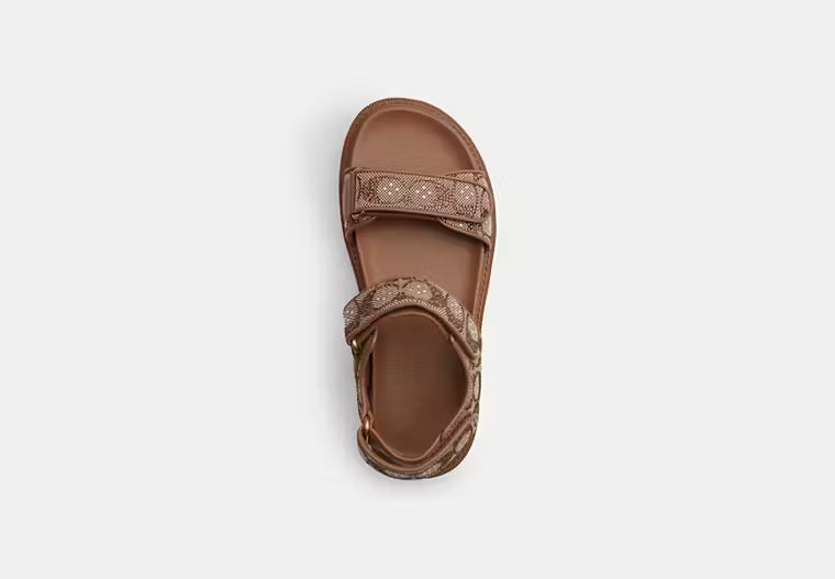 BRYNN SANDAL IN CRYSTAL SIGNATURE JACQUARD