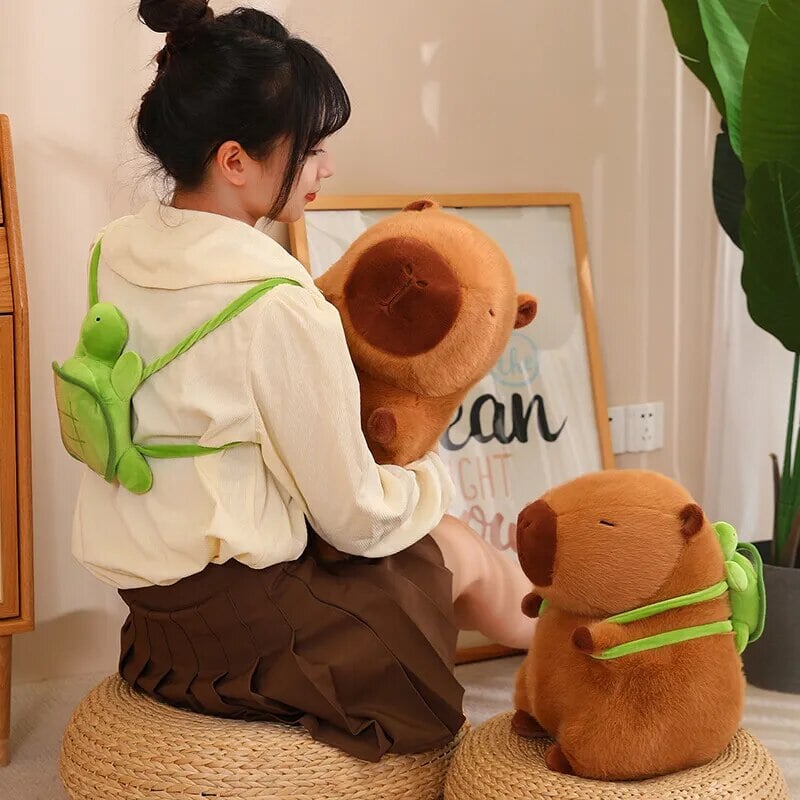 The Adorable Capybara Turtle Back Pack Plushies