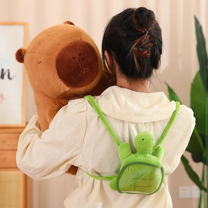 The Adorable Capybara Turtle Back Pack Plushies