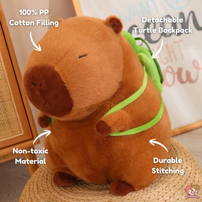 The Adorable Capybara Turtle Back Pack Plushies