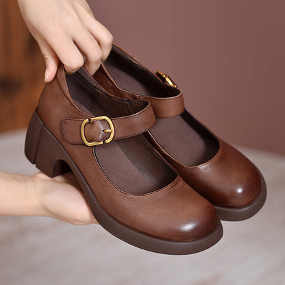 Agnes Leather Mary Janes