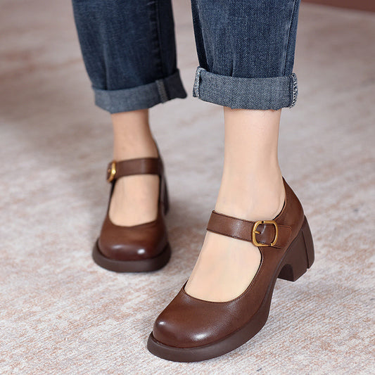 Agnes Leather Mary Janes