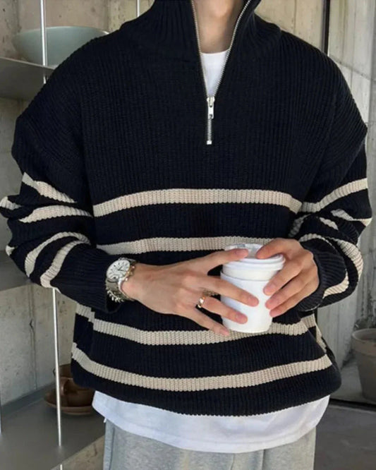 Old Money Men's Knitted Wool Turtleneck Sweater - Samuel Sweater