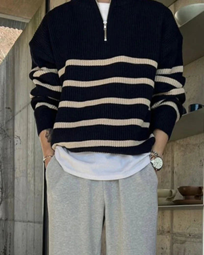 Old Money Men's Knitted Wool Turtleneck Sweater - Samuel Sweater