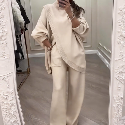 Women's 2‑Piece Oversized Sweater & Pants Set