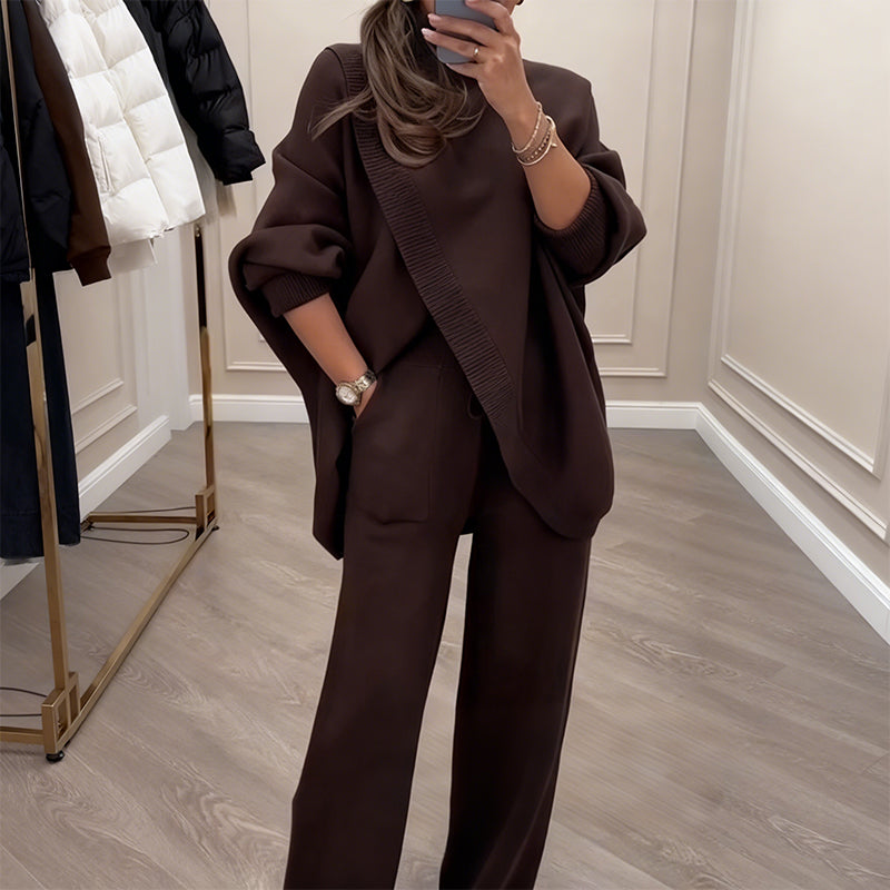 Women's 2‑Piece Oversized Sweater & Pants Set