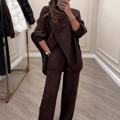Women's 2‑Piece Oversized Sweater & Pants Set